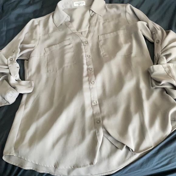 Express portofino blouse grey size small - Picture 1 of 2